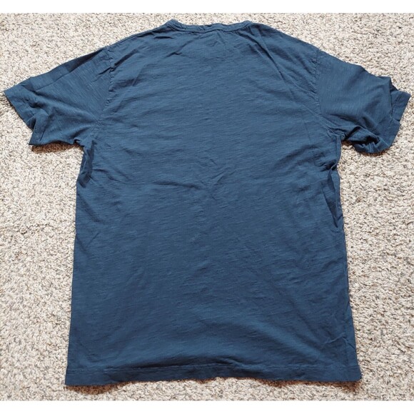 Forty Five Crew Pocket Tee Shirt Blue Short Sleeve Single Stitch Men's Size L - Picture 4 of 6